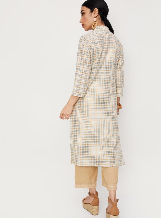 Women Checked A-line Kurta