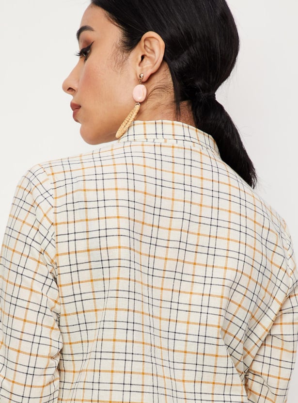Women Checked A-line Kurta