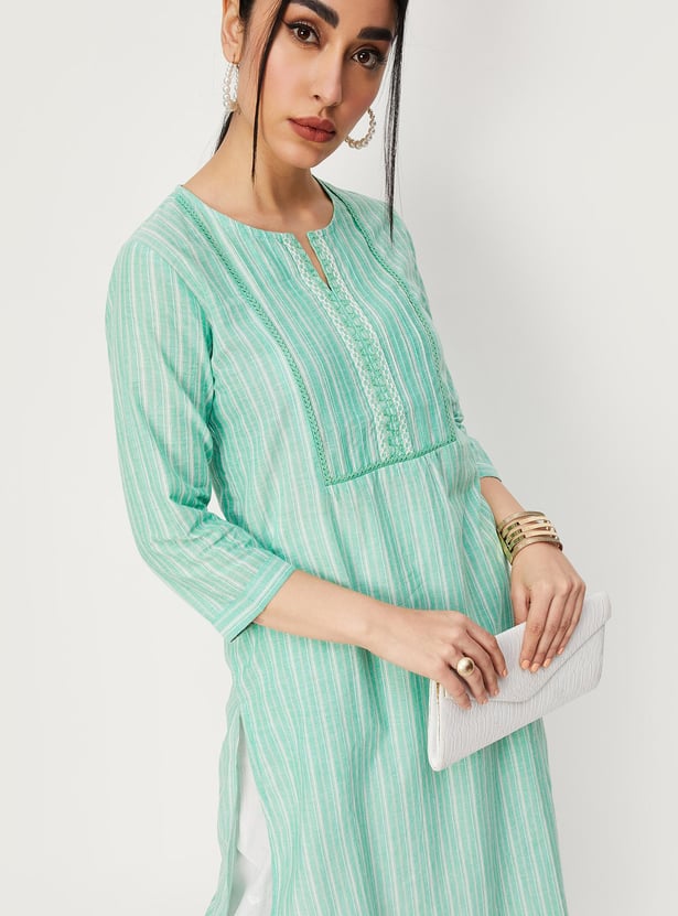 Women Striped A-line Kurta