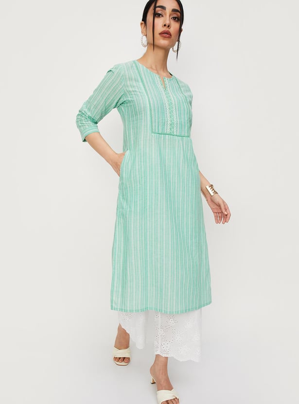 Women Striped A-line Kurta