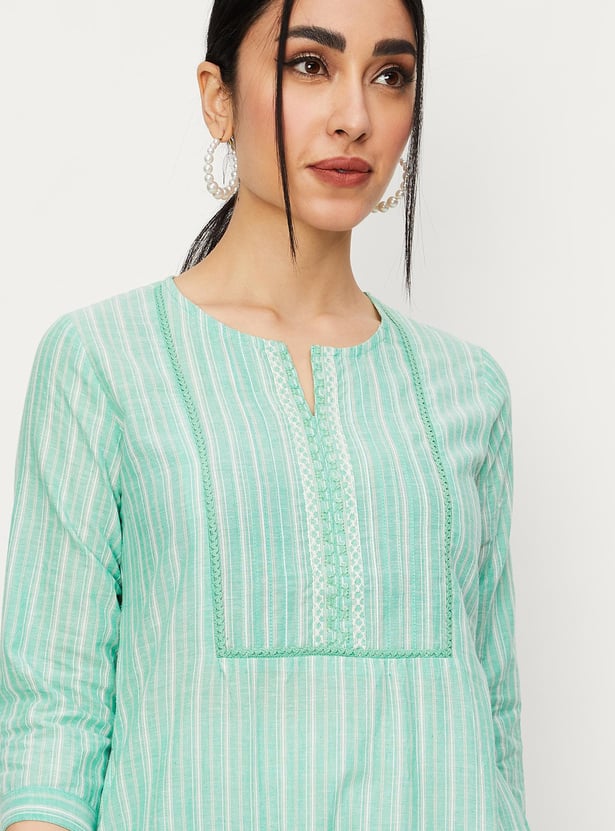 Women Striped A-line Kurta