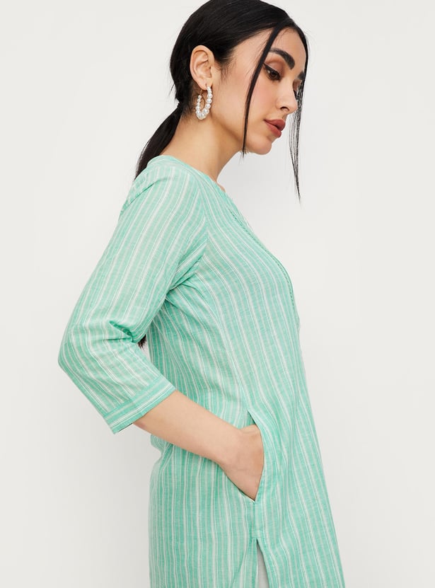 Women Striped A-line Kurta