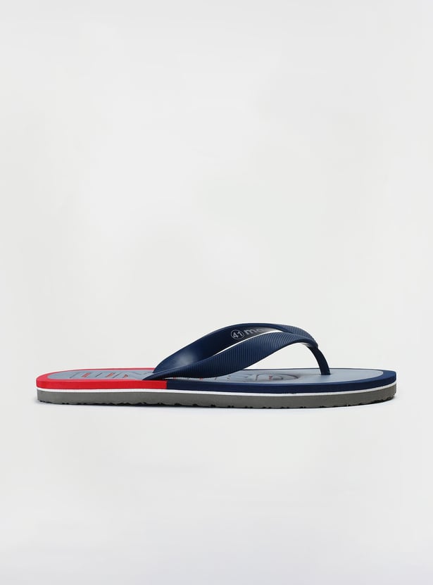 Men Colorblocked V-Strap Slippers