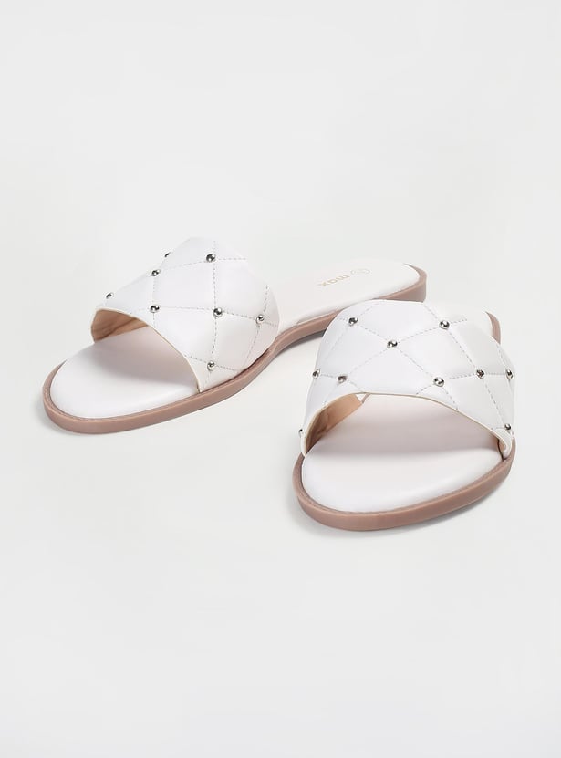 Women Embellished Open-Toe Flat Sandals