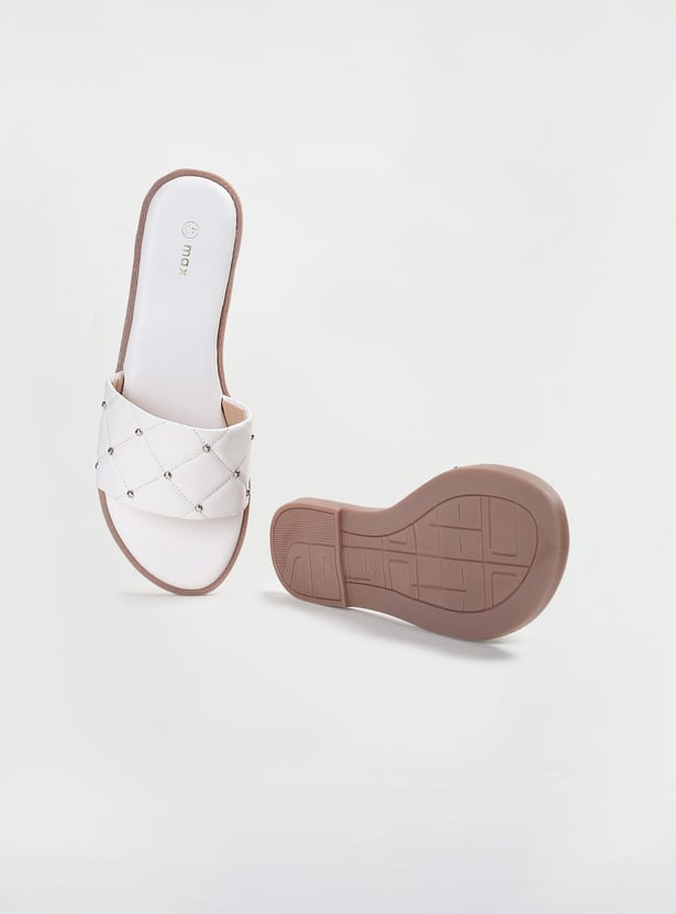 Women Embellished Open-Toe Flat Sandals