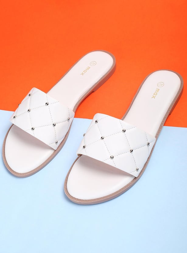 Women Embellished Open-Toe Flat Sandals