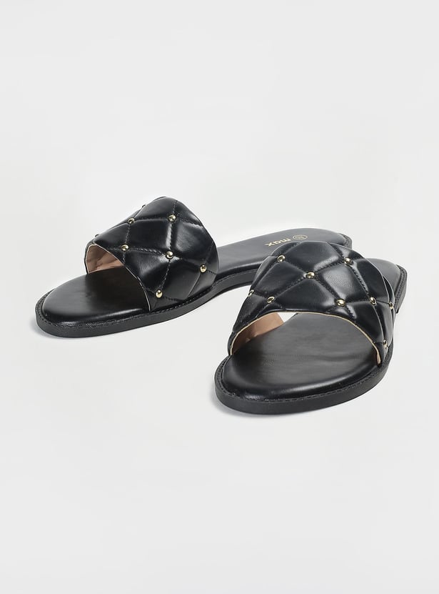 Women Embellished Open-Toe Flat Sandals