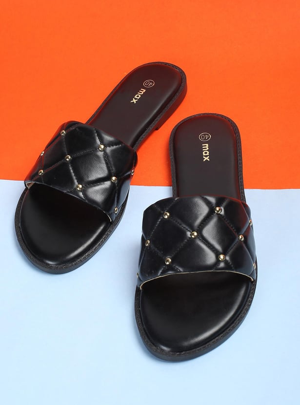 Women Embellished Open-Toe Flat Sandals