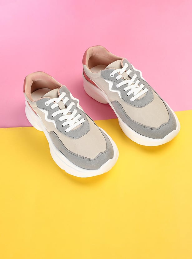 Women Colourblocked Chunky Sneakers