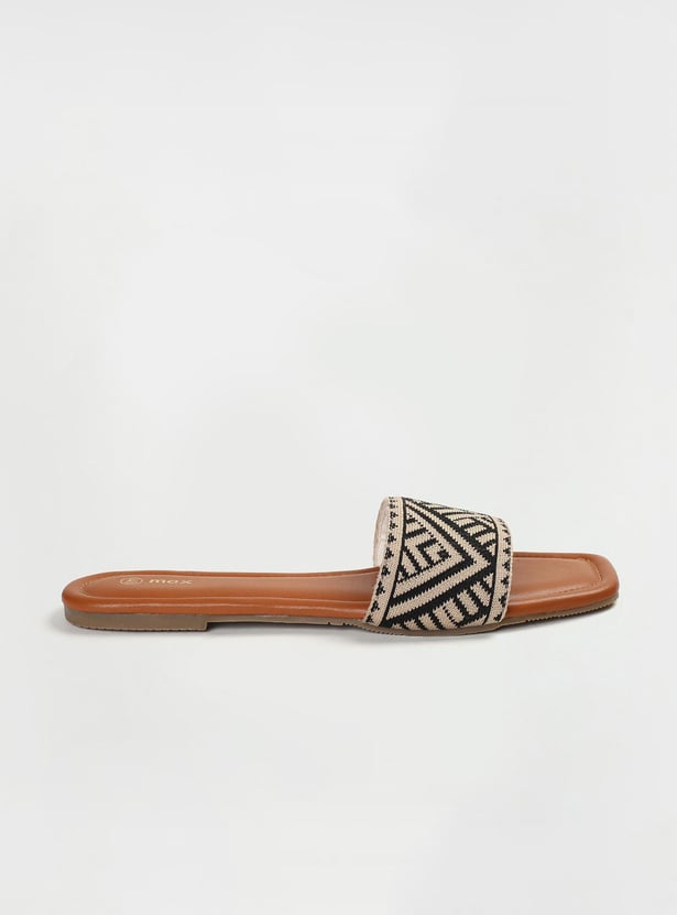 Women Woven Strap Flat Sandals
