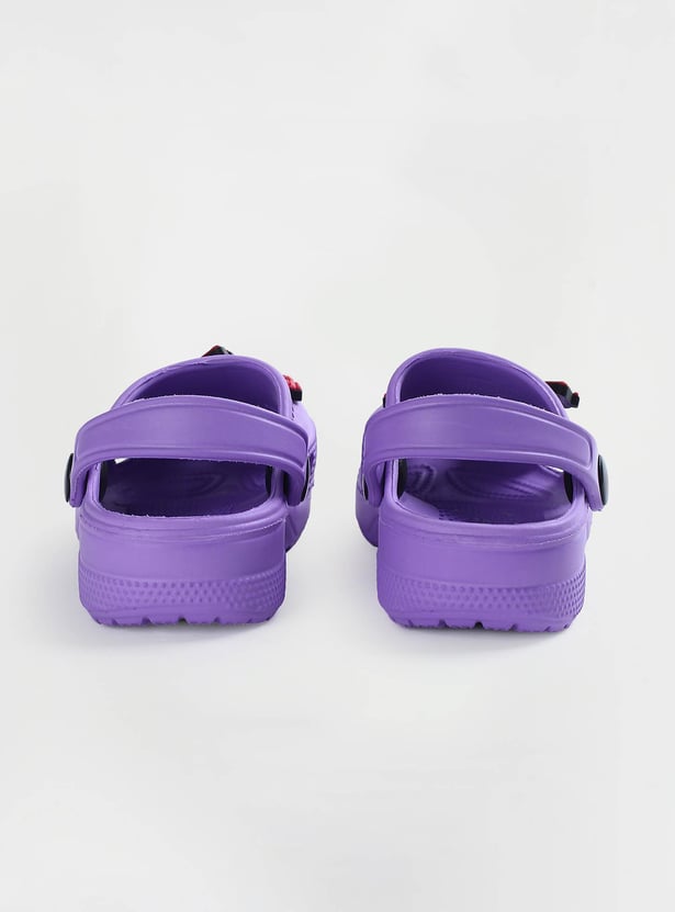 Girls Jibbitz-Detailed Clogs with Ankle Strap