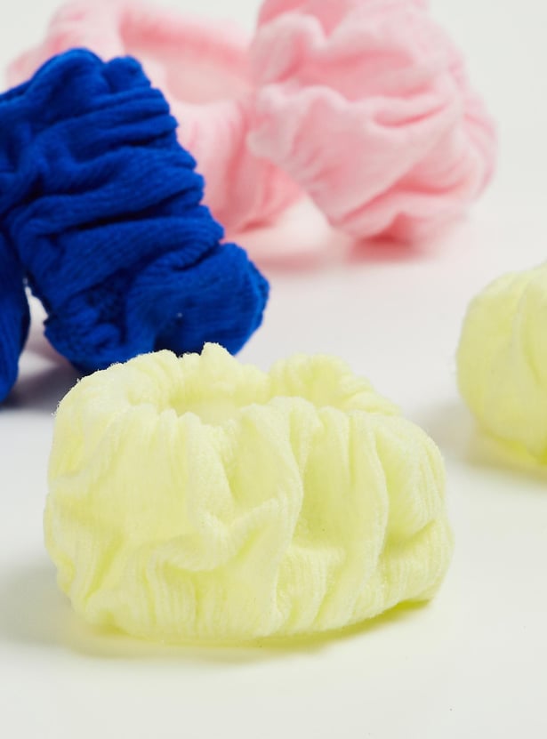 Women Textured Scrunchies - Pack of 6