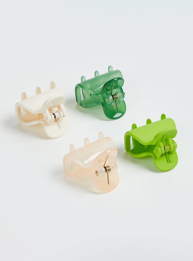 Women Solid Claw Hair Clip - Pack of 4