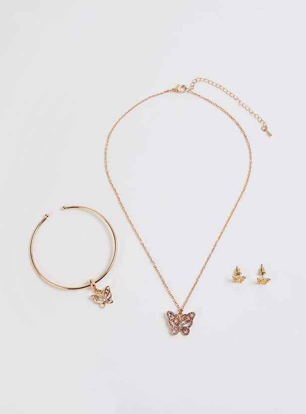 Girls Butterfly Jewellery Set