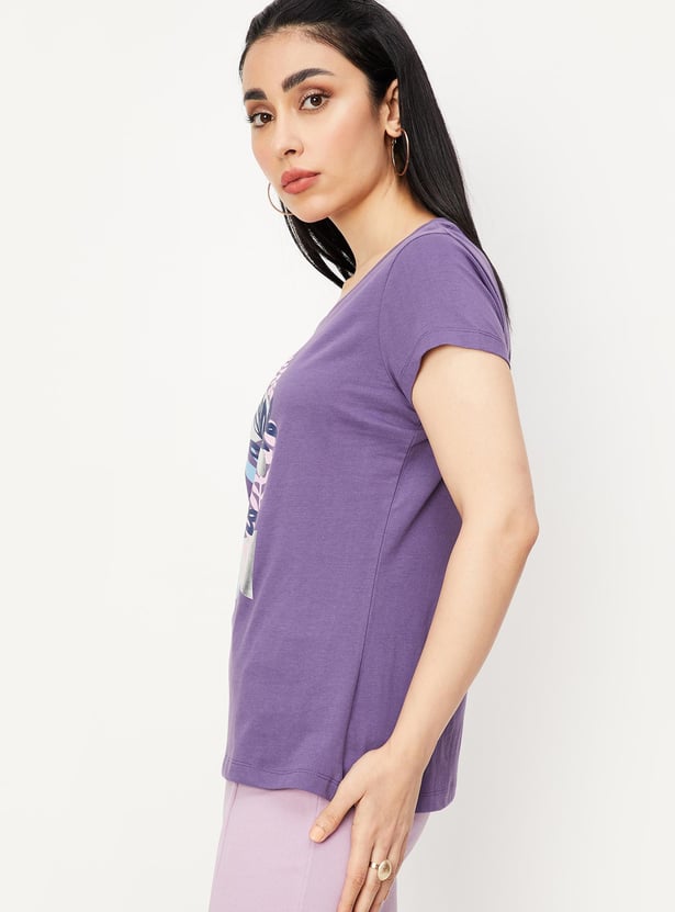 Women Cotton Graphic T-shirt