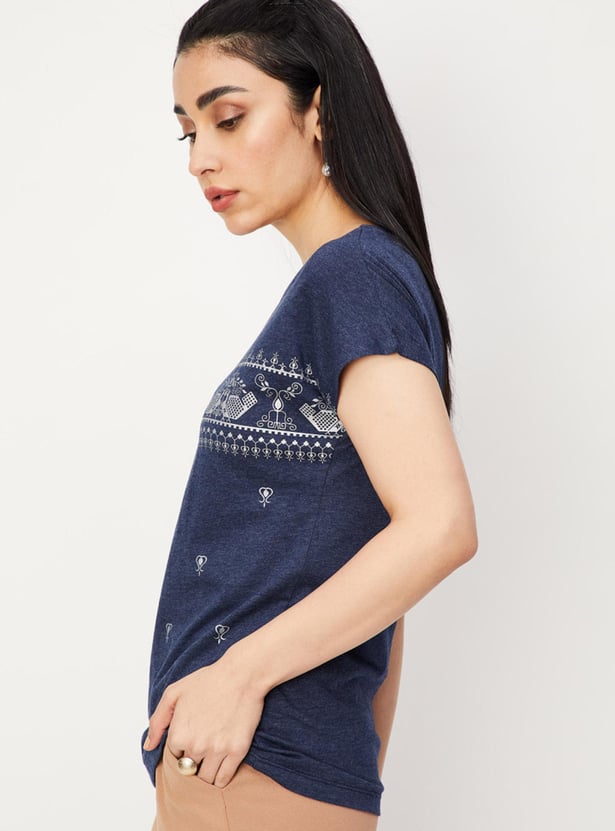 Women Extended Sleeve Graphic T-shirt