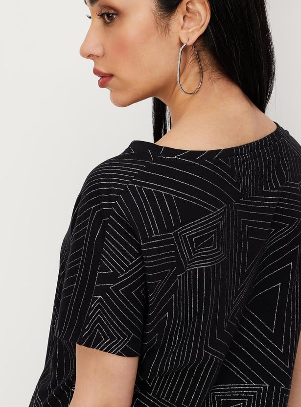 Women Printed Extended Sleeve Top