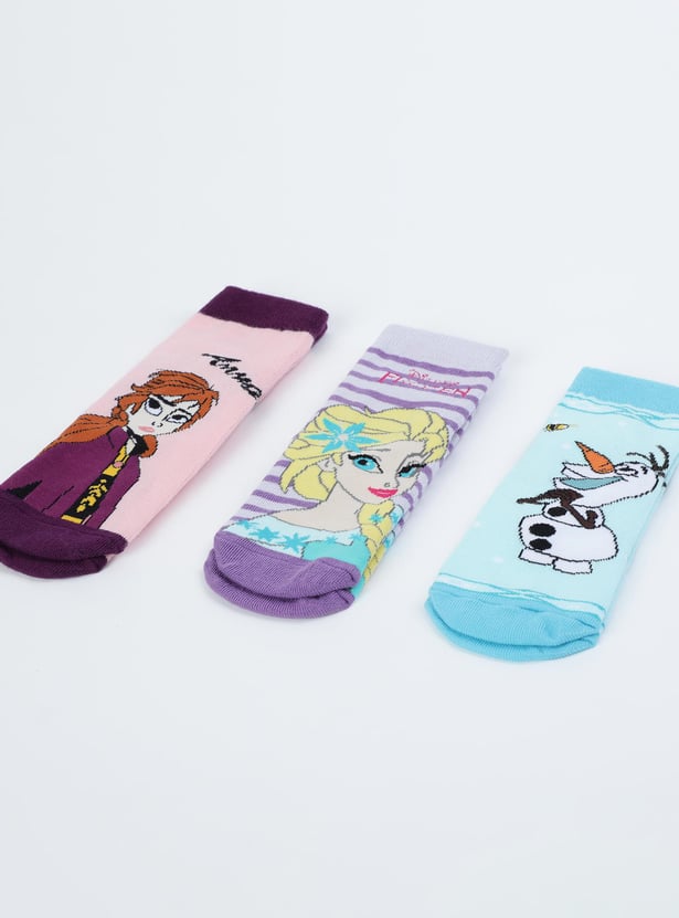 Girls Printed Socks - Pack of 3