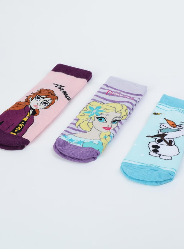 Girls Printed Socks - Pack of 3