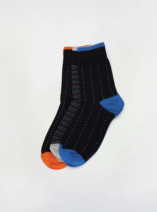 Men Assorted Crew Length Socks - Pack of 3