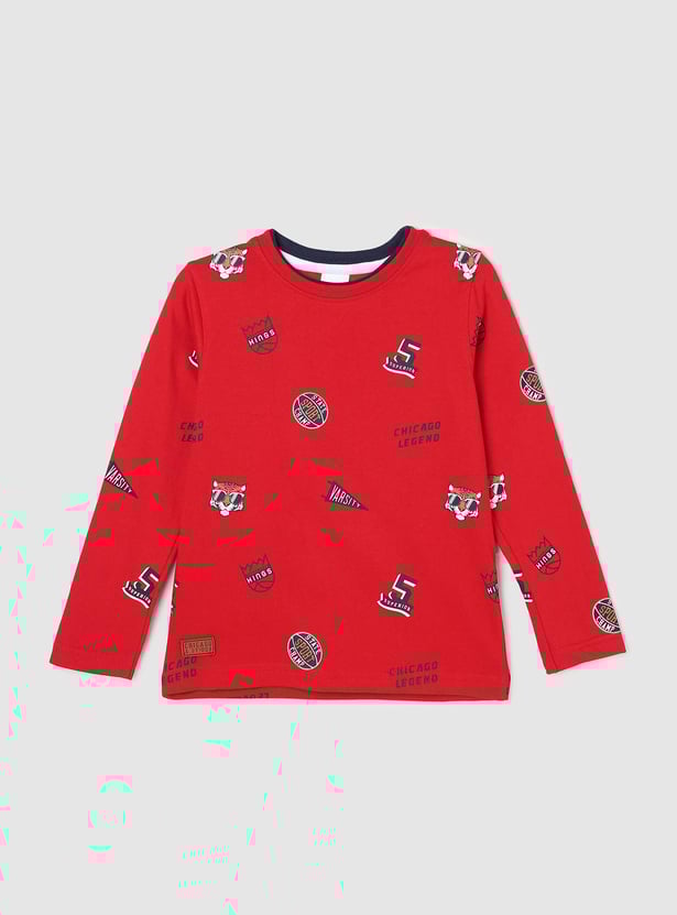 Boys Printed Cotton T-shirt