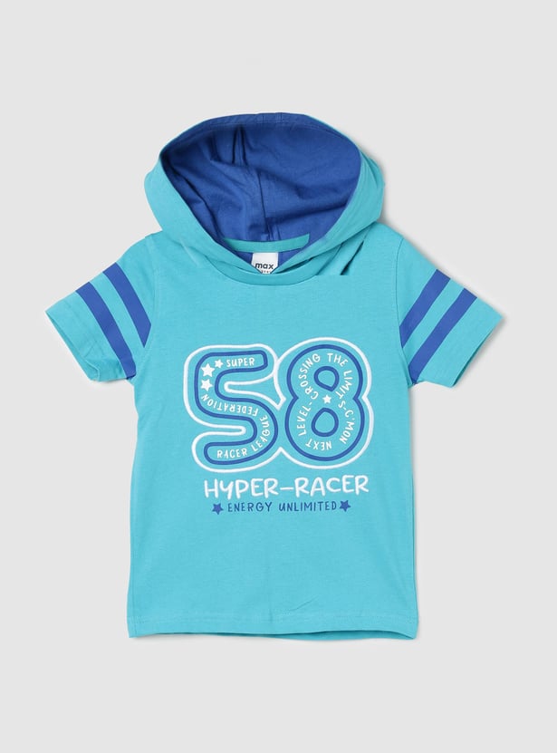 Boys Printed Hooded T-shirt