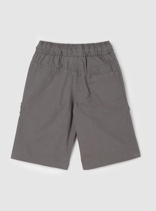 Boys Solid Bermuda Shorts