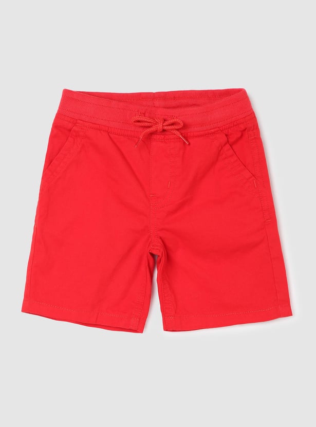 Boys Solid Woven Shorts