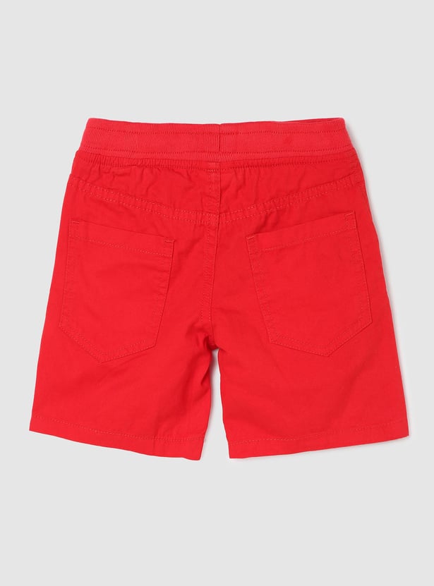 Boys Solid Woven Shorts