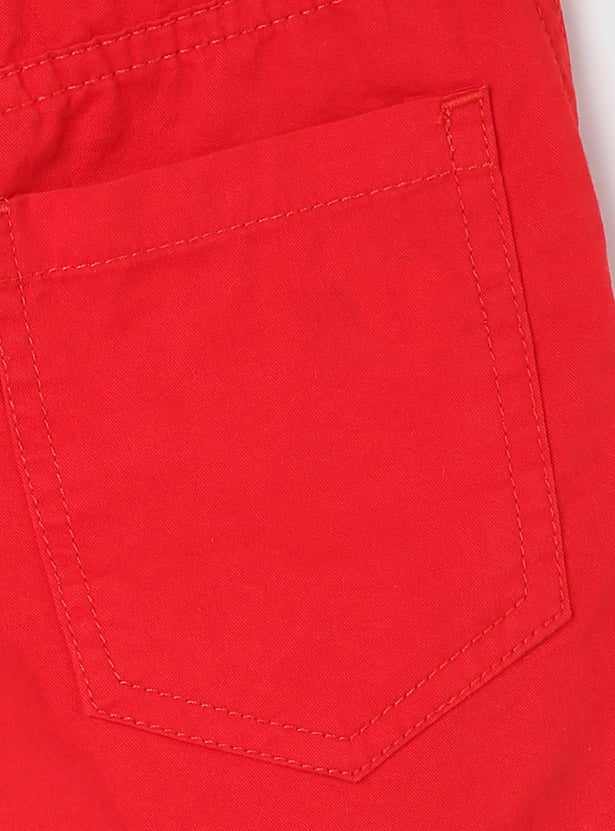 Boys Solid Woven Shorts