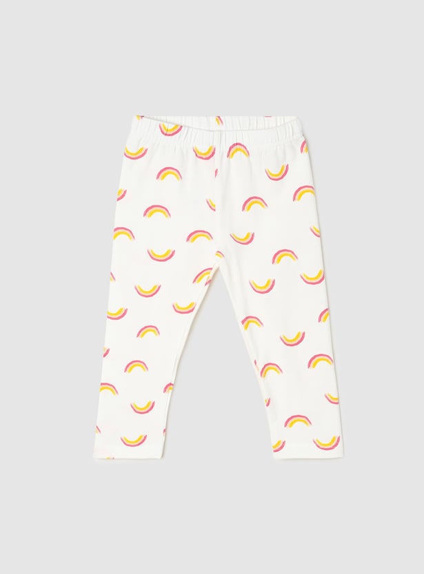 Girls Printed 3/4th Leggings