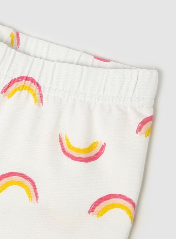 Girls Printed 3/4th Leggings