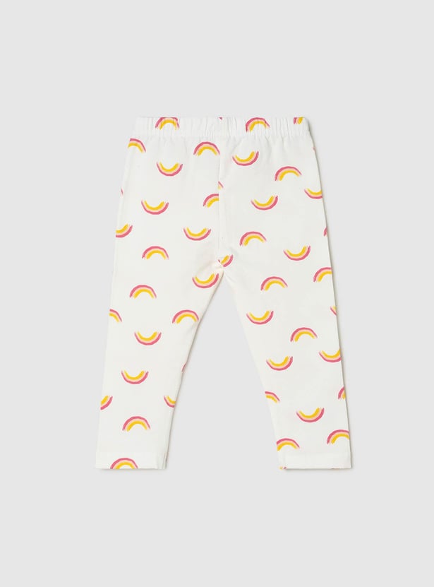 Girls Printed 3/4th Leggings