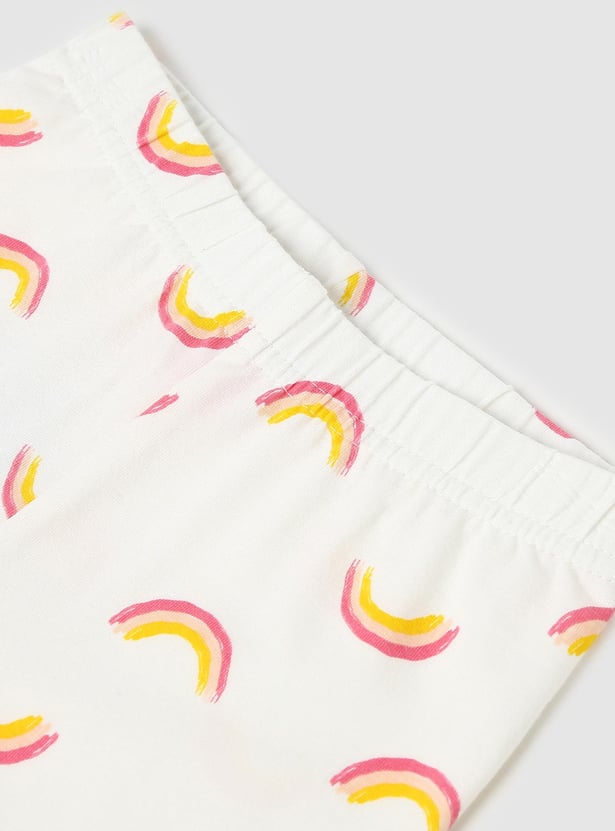 Girls Printed 3/4th Leggings