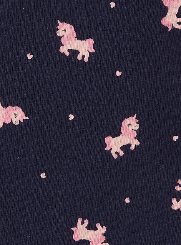 Girls Printed Full-Length Leggings