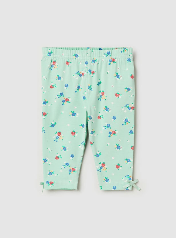 Girls Printed Ankle-Length Leggings