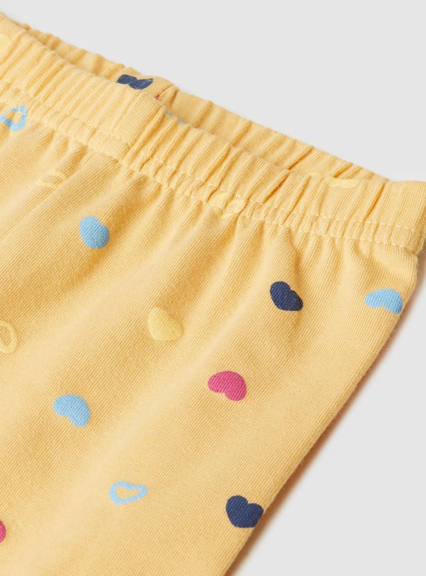 Girls Printed Full-Length Leggings