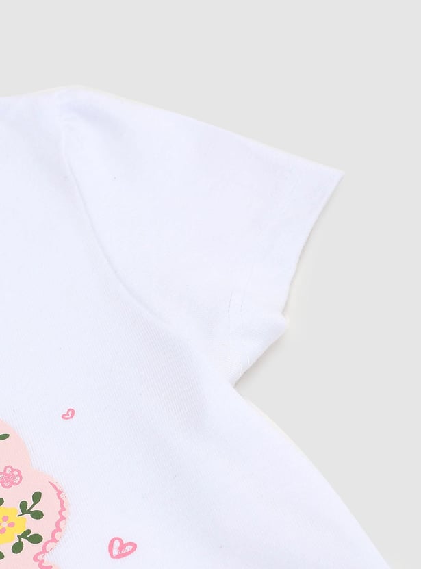 Girls Butterfly Printed T-shirt