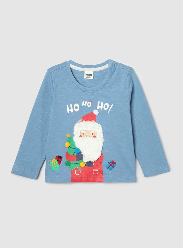 Boys Santa Claus Printed T-shirt