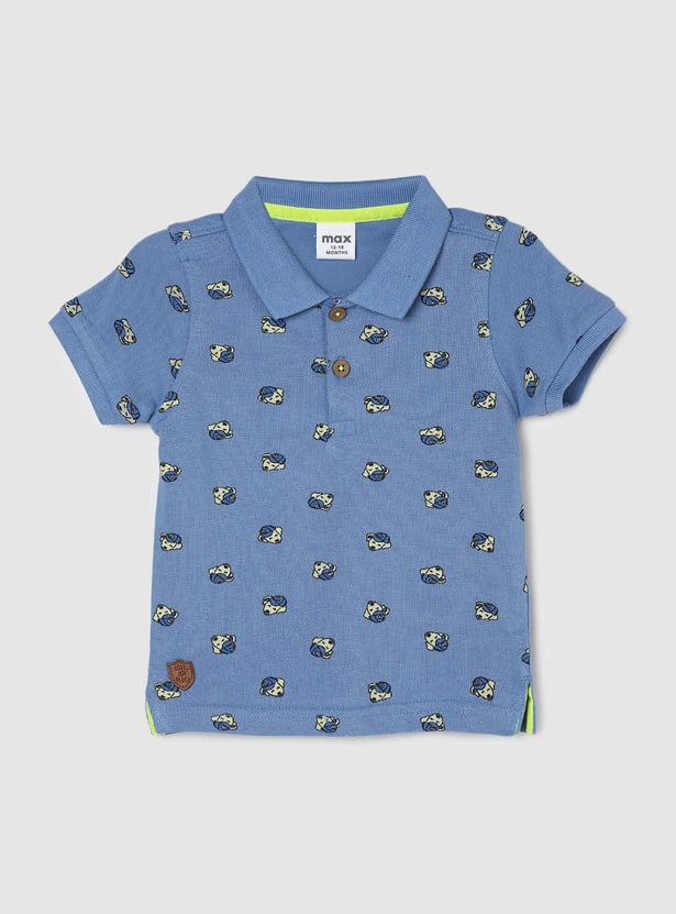 Boys Printed Polo T-shirt