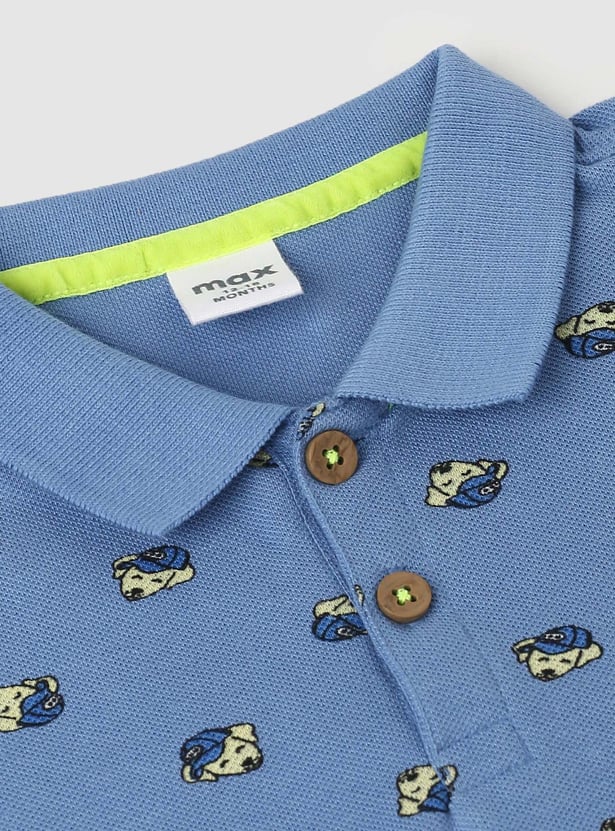 Boys Printed Polo T-shirt