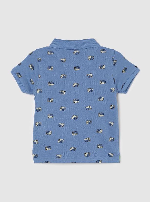 Boys Printed Polo T-shirt