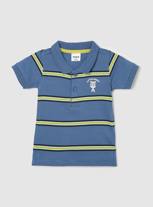 Boys Striped Polo T-shirt