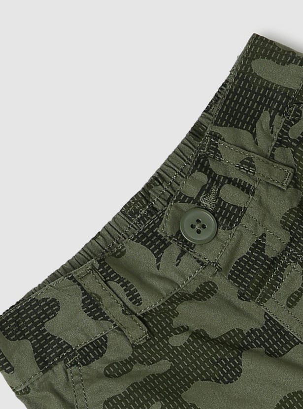 Boys Camouflage Printed Bermuda Shorts