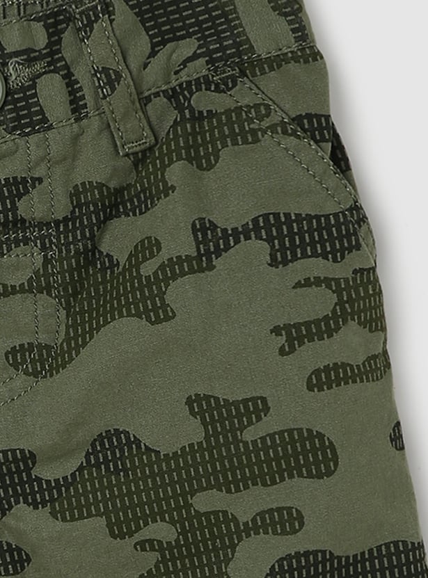 Boys Camouflage Printed Bermuda Shorts