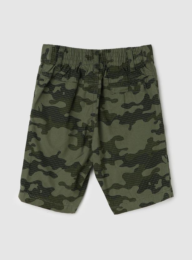 Boys Camouflage Printed Bermuda Shorts