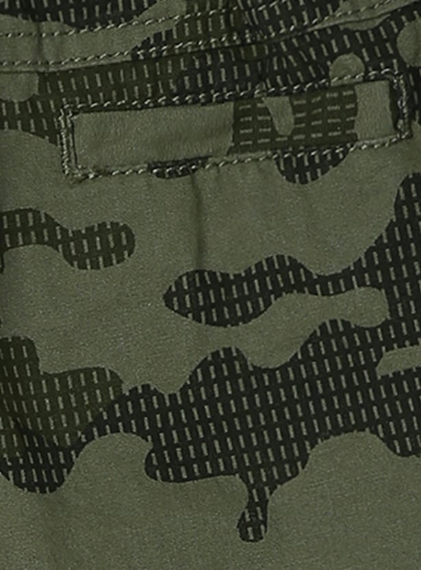 Boys Camouflage Printed Bermuda Shorts