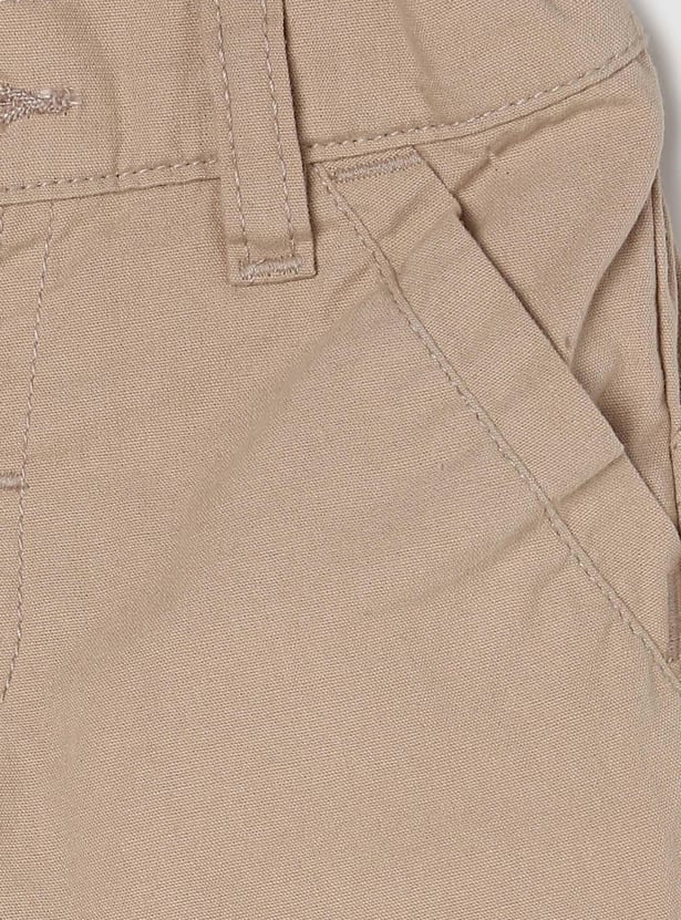 Boys Solid Full-Length Jogger Trousers