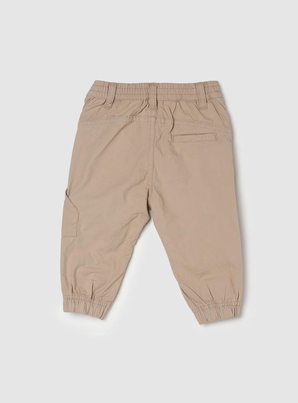 Boys Solid Full-Length Jogger Trousers