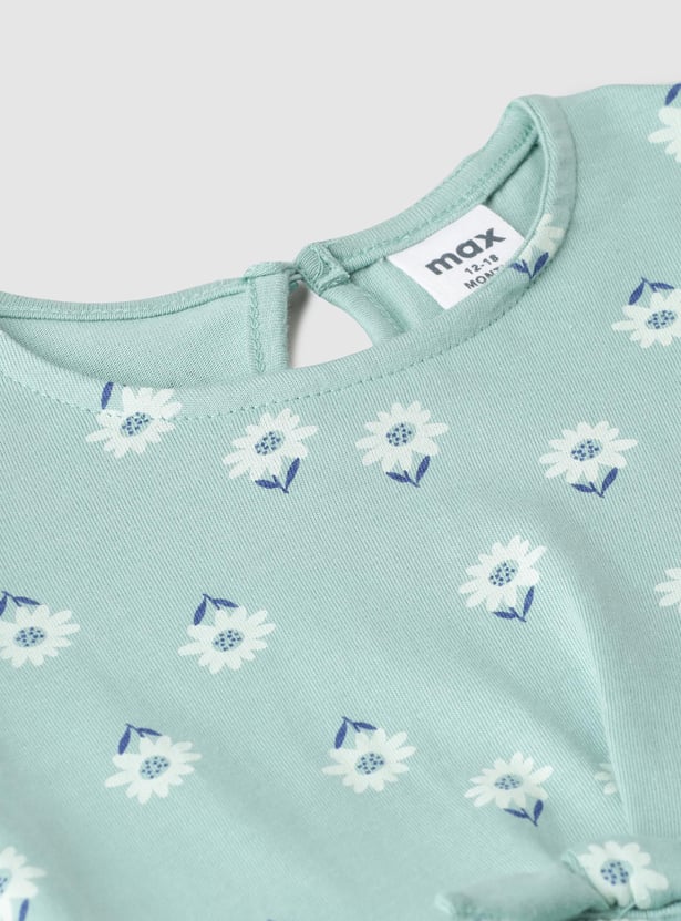 Girls Printed Fit and Flare Dress